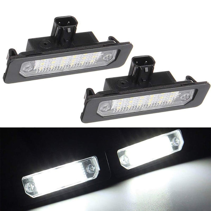 Xinctai 2PCS LED Rear Number License Plate Light Lamp For Ford Mustang Focus Fusion Flex Mercury sable milan Lincoln MKS MKT MKX MKZ OEM 8T5Z13550B 8T5Z13550A - Image 1
